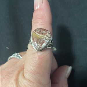 Sonora jasper and sterling silver woman’s ring